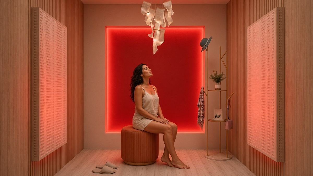 Red light recovery in a private, quiet suite